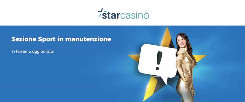 starcasino scommesse manutenzione