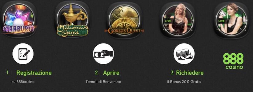 bonus gratis 888 casino