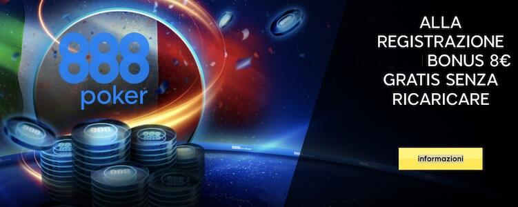 bonus senza ricaricare 888 poker
