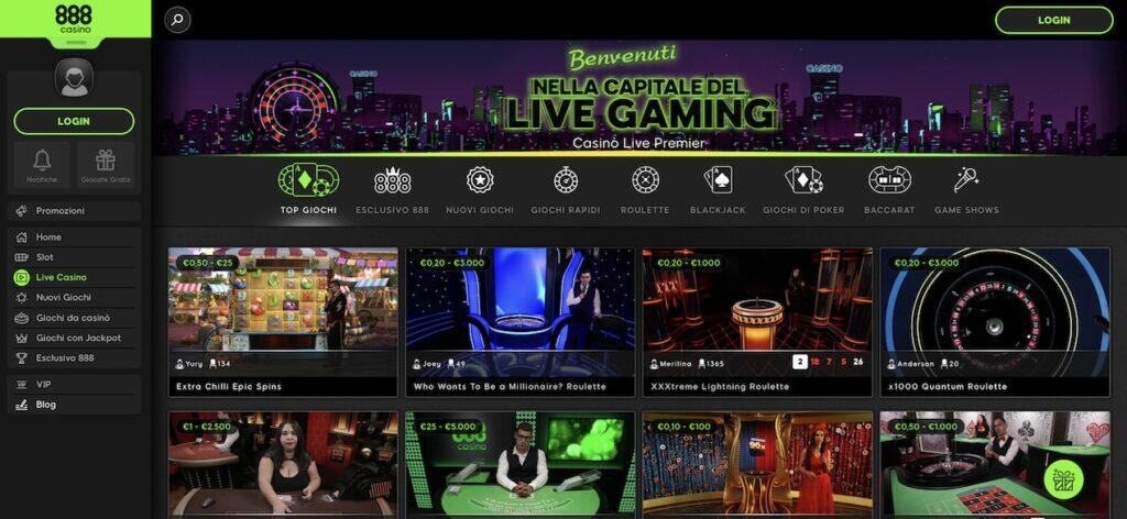 888 Live Casino