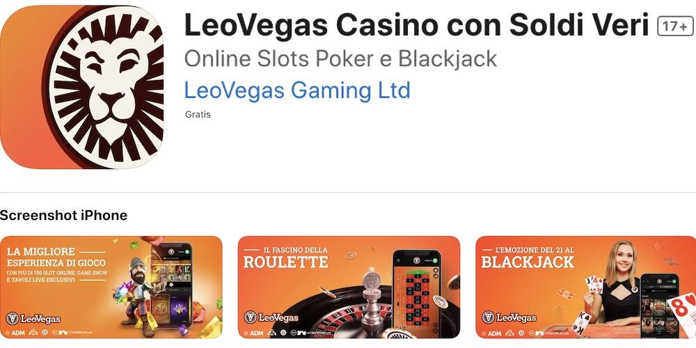 App Casinò LeoVegas